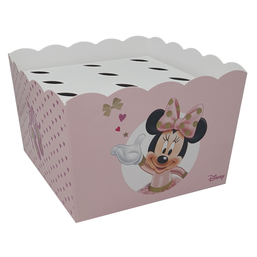 Contenitore portaconi + 12 bomboniere cono Minnie ballerina Disney per feste - 68201+16921+68192