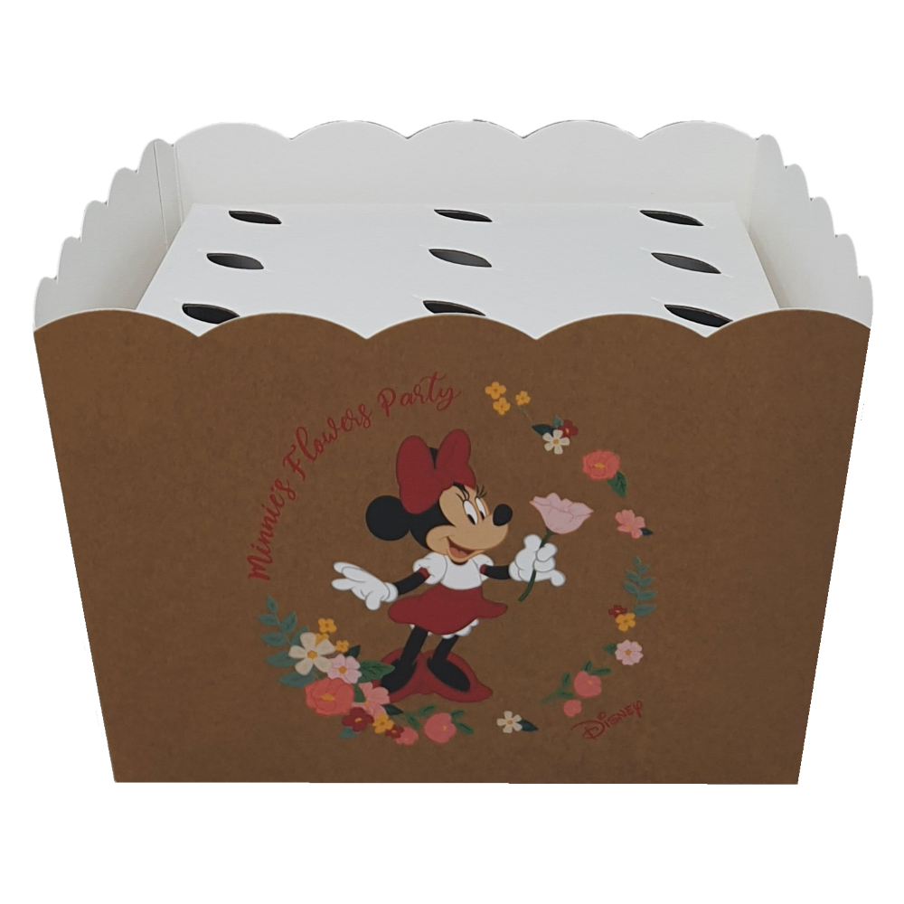 Contenitore portaconi Minnie Flower Disney vaso + inserto per 12 bomboniere coni - 68229+16921