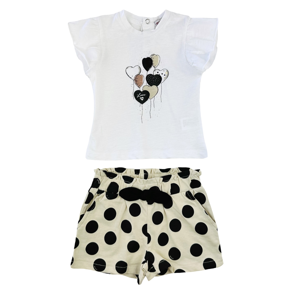COMPLETO T-SHIRT E SHORT YOURS BAMBINA 100% COTONE - BY171
